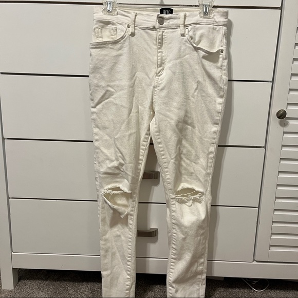 BDG Urban Outfitters White High Rise Cropped Skinny Jeans - Picture 2 of 7